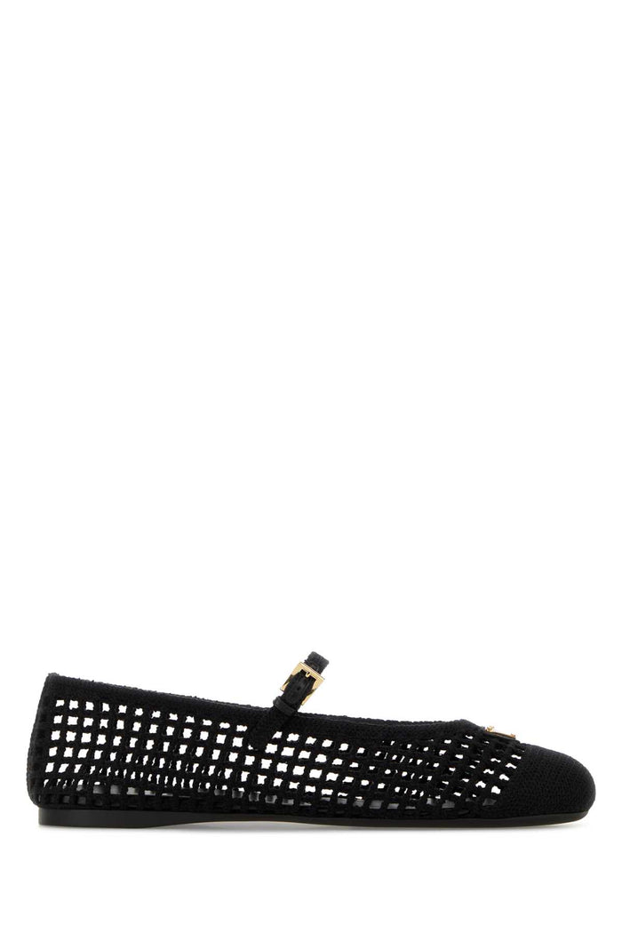 Prada Crochet Ballerinas In Cotton
