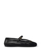 Prada Gehäkelte Nero Viscose Ballerinas