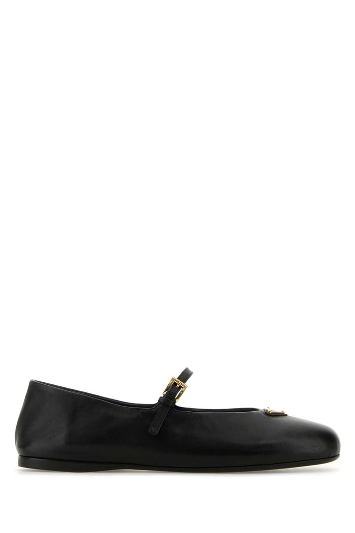 Prada Nappa Leather Ballerinas With Strap
