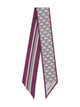 Prada Prada Symbole Print Silk Skinny Scarf