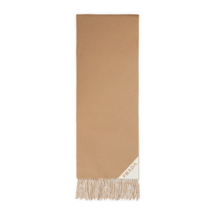 Prada Camel Cashmere Scarf