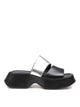Vic Matie' Mini Yoko Sandal In Black And Silver Color