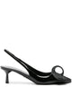 Prada Leather Crystal Slingbacks