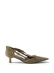 Prada Point-Toe Canvas Heeled Pumps