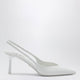 Prada White Leather Slingback Pumps