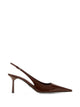 Prada Brushed Leather Slingback Pumps