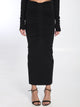 Alexander Wang Black Stretch Cupro Blend Skirt