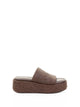 Casadei Brown Leather Platform Slipper