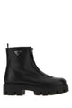 Prada Black Leather Ankle Boots