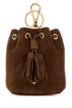 Prada Chocolate Suede Pouch