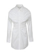 Alexander Wang Pulled Shirt Dress With Back Cummerbund