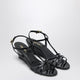 Prada Wedge Sandal In Black Leather