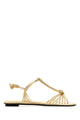 Prada Gold Leather Sandals