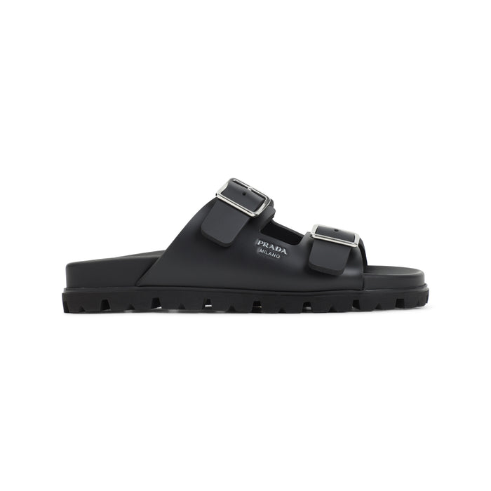 Prada Black Eva Sandals