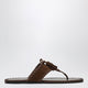 Prada Flipflops In Suede And Nappa Leather With Tassels