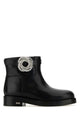 Mach&Mach Galaxy Black Leather Ankle Boots(40Mm)
