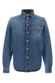 Versace Shirt Denim Stone Wash Blue Denim Fabric + Embosse