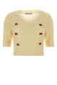 Alessandra Rich Carded Mohair Knit Jumper With Embroidery