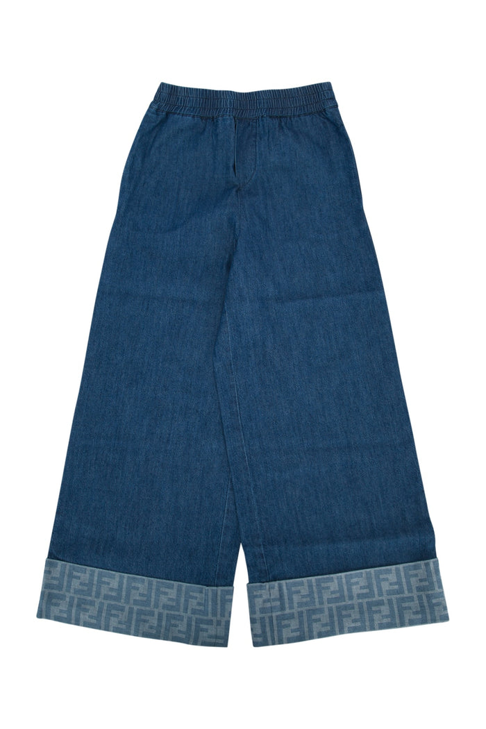 Fendi Kids Pantalone Light Denim