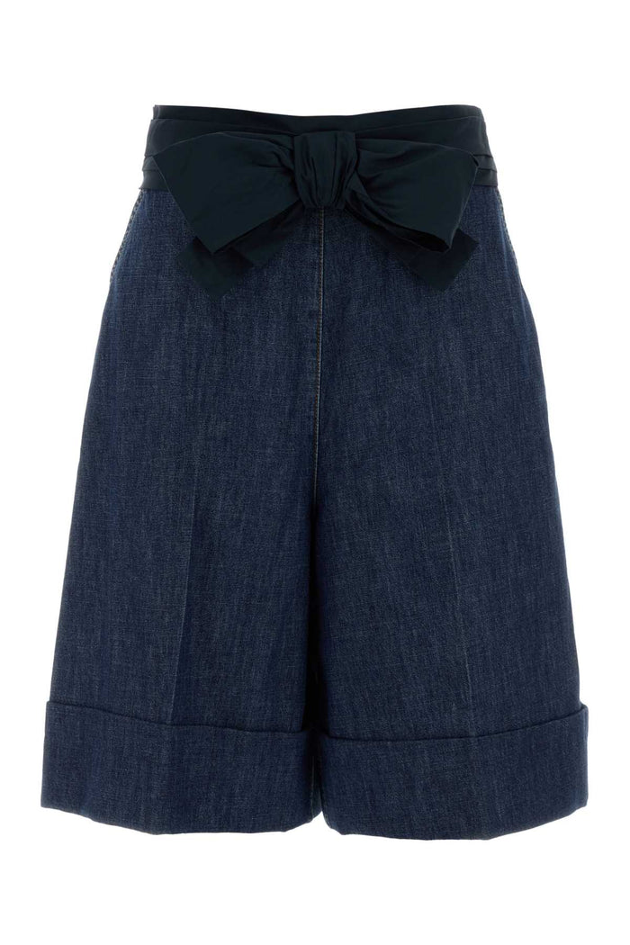 Valentino Garavani Short In Denim | Solid |
