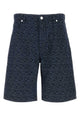 Fendi Shorts Blue Denim Ff