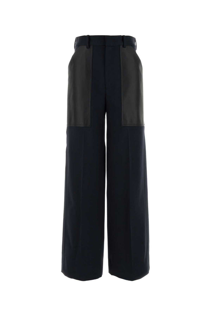 Bottega Veneta Panta Palazzo Leather Worker Pocket