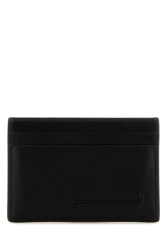 Tom Ford Supple Grain Leather Elongated T Line Classic Card