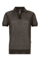 Tom Ford 18Gg Cotton Silk Mesh Ss Buttonless Polo