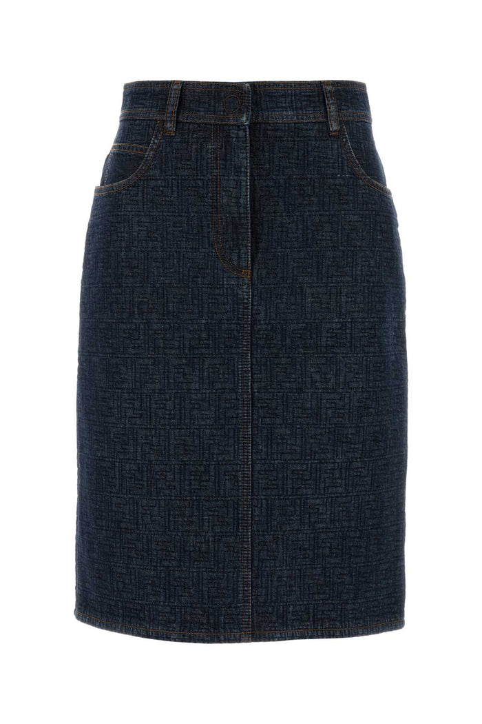 Fendi Gonna Ff Padded Deni