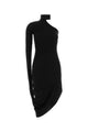 Alexander Wang Asymmetric Midi Dress W/ Draped Sleeves