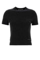 T By Alexander Wang Ss Crewneck Tee W/ Knit Logo Label