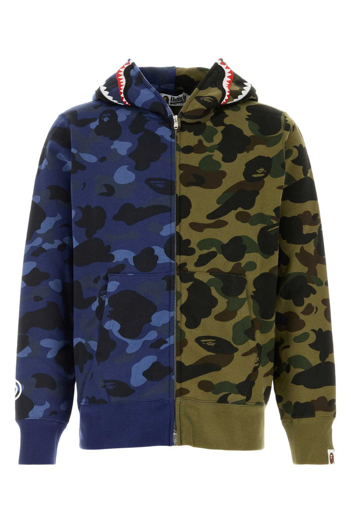 Bape Split Camo Shark Full Zip Hoodie M