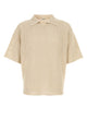Auralee Tussah Silk Cotton Mesh Knit Skipper Polo
