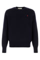 Ami Quota -Crewneck Sweater With Contrasted Ami De Coe