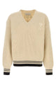 Ami V Neck Sweater With Ami De Coeur And Ami Paris Pat