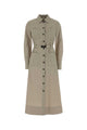 Tory Burch Dress Beige Con Cintura Manica Lunga