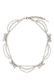 Alessandra Rich Crystal Necklace With Bows