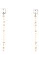 Alessandra Rich Pearl Earrings With Crystal