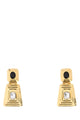 Alessandra Rich Metal And Crystal Earrings With Pendant