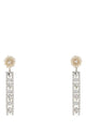 Alessandra Rich Crystal Earrings With Clear Beads Fringes