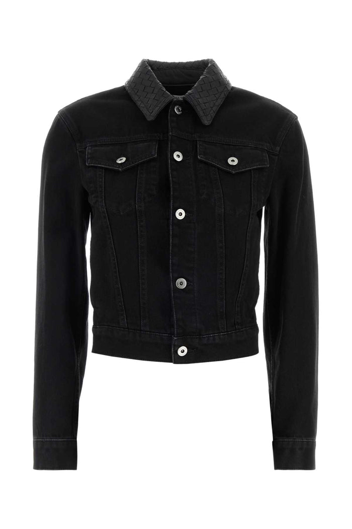 Bottega Veneta Denim Jkt Colletto Suede Intreccio