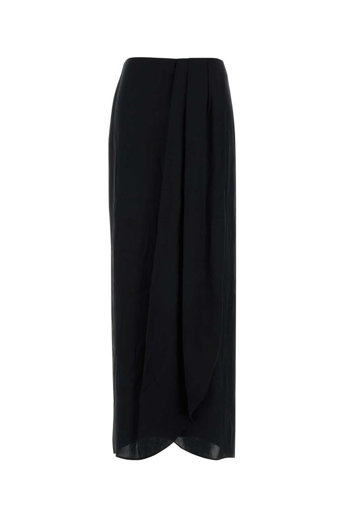 Maison Margiela Draped Satin Midi Skirt