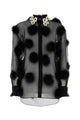 Khaite Naomi Top W Fur Dot Emb.