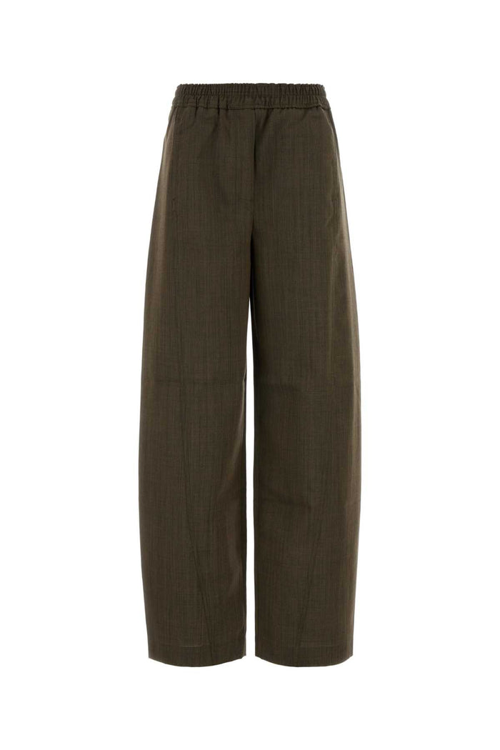 Ganni Light Wool Melange Cargo Pants