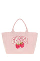 Ganni Medium Trapeze Shopper Raspberry Print