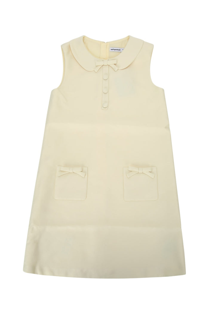 Self Portrait Kids Yellow Taffeta Shift Dress