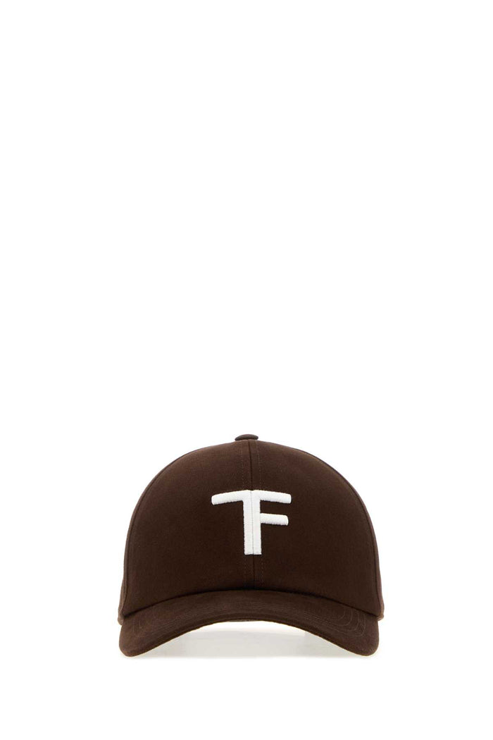 Tom Ford Canvas + Smooth Leather Cap