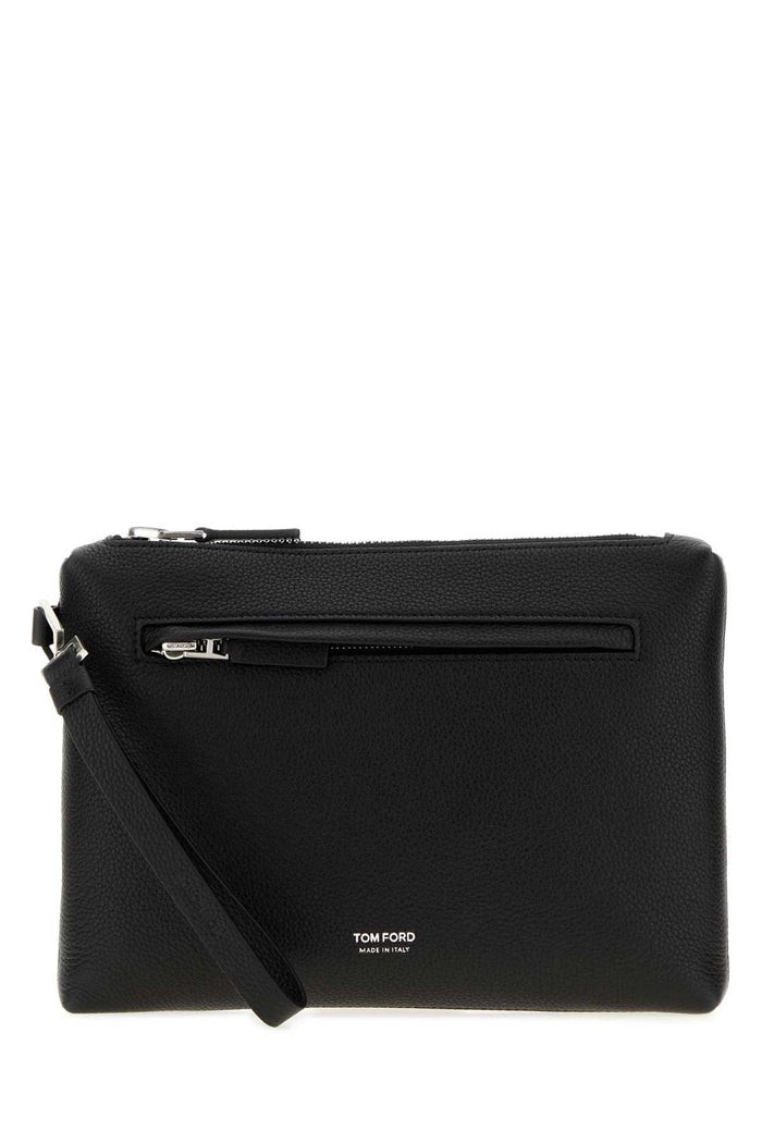 Tom Ford Grain Leather Pouch With Wristlet