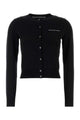 Alexander Wang Ls Crewneck Cardigan W/ Hotfix Logo