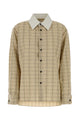 Bottega Veneta Camicia Check Colletto Bianco Intreccio